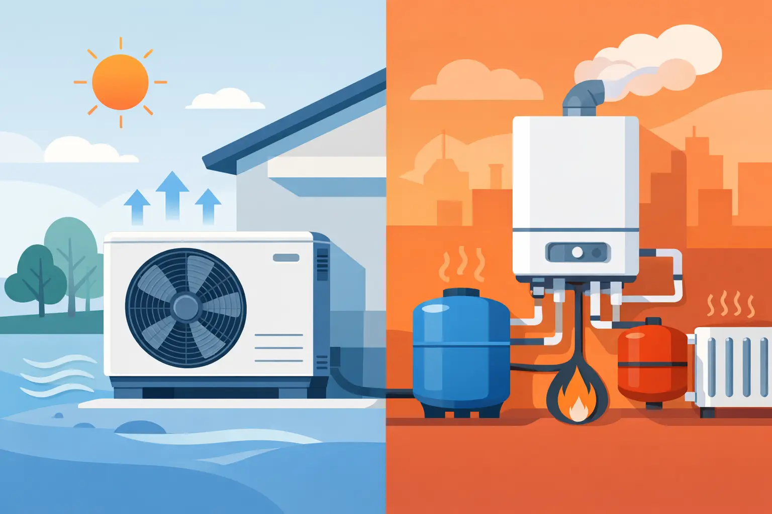 Air Source Heat Pump vs Gas Boiler